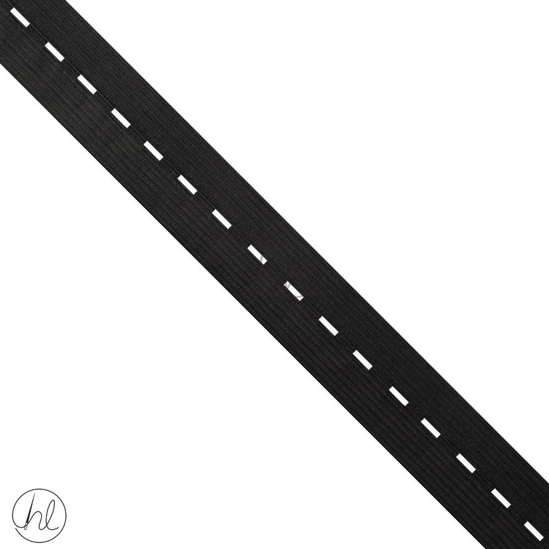 MATERNITY ELASTIC P/METER BLACK 25MM