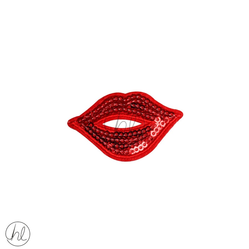 MOTIF IRON ON RED SEQUINS LIPS NC160