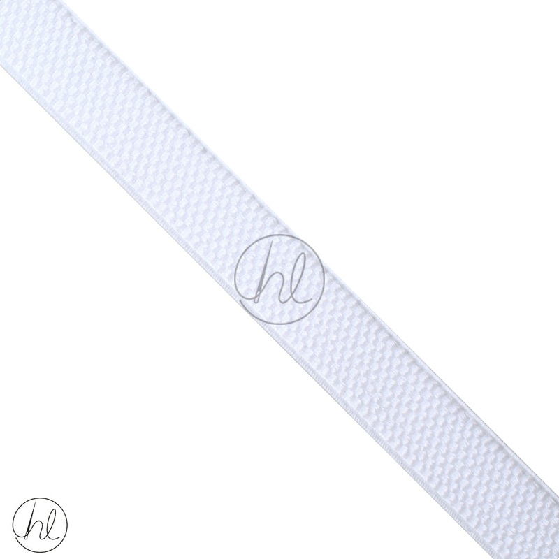 NON CURL ELASTIC P/METER WHITE 25MM