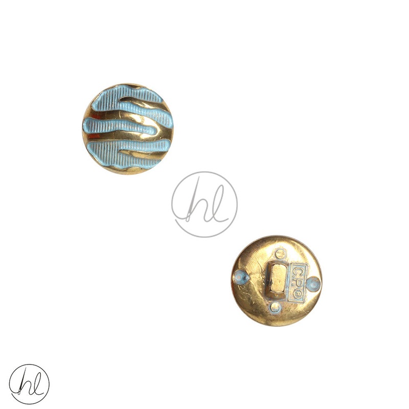 PLAIN BUTTONS GOLD/BLUE 14MMIT312