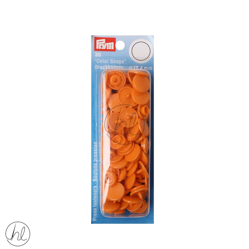 PRYM 30 COLOUR SNAP ORANGE 12.4MM