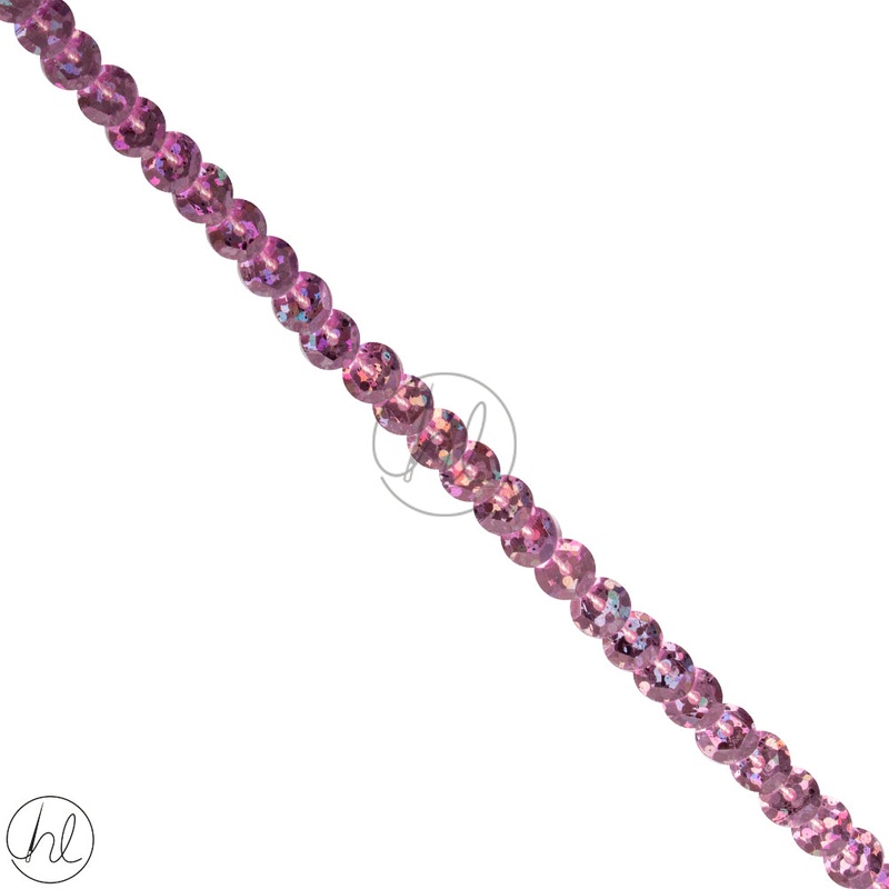 SEQUINS GLITTER LILAC SEQ-1 6MM WIDE P/METER