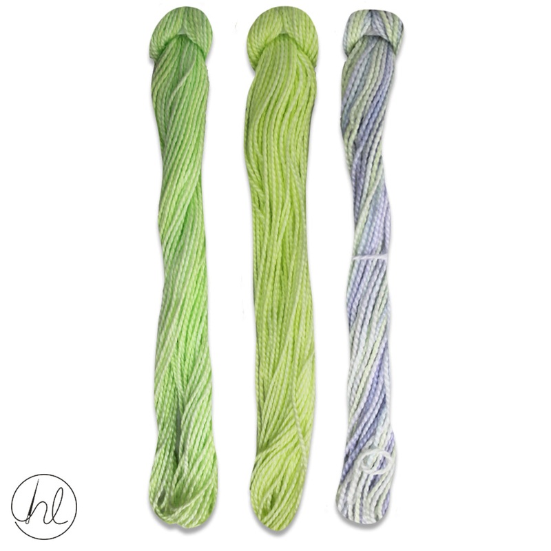 100% COTTON PERLE THREAD 3X9M 28-AQUA PER SET