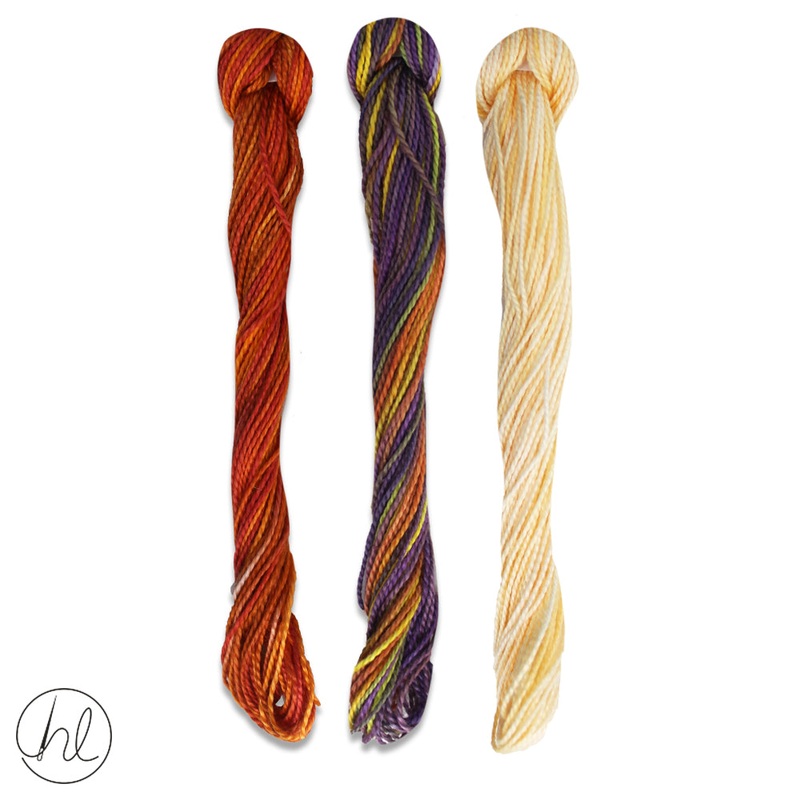 100% COTTON PERLE THREAD 3X9M 68-STRELITZIA PER SET