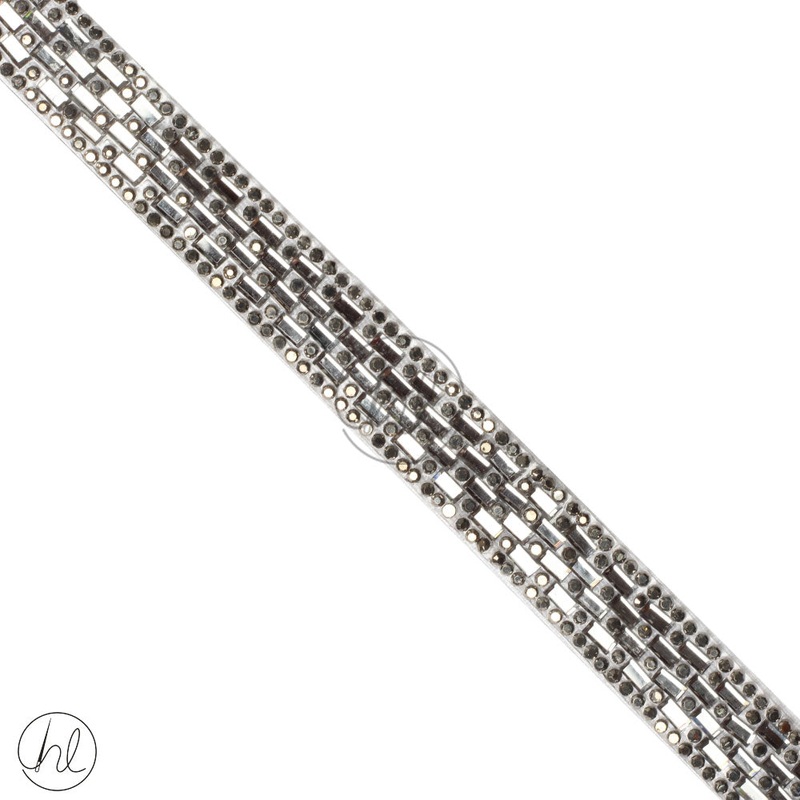 BRAID IRON ON CHARCOAL 15MM J-023 PER M