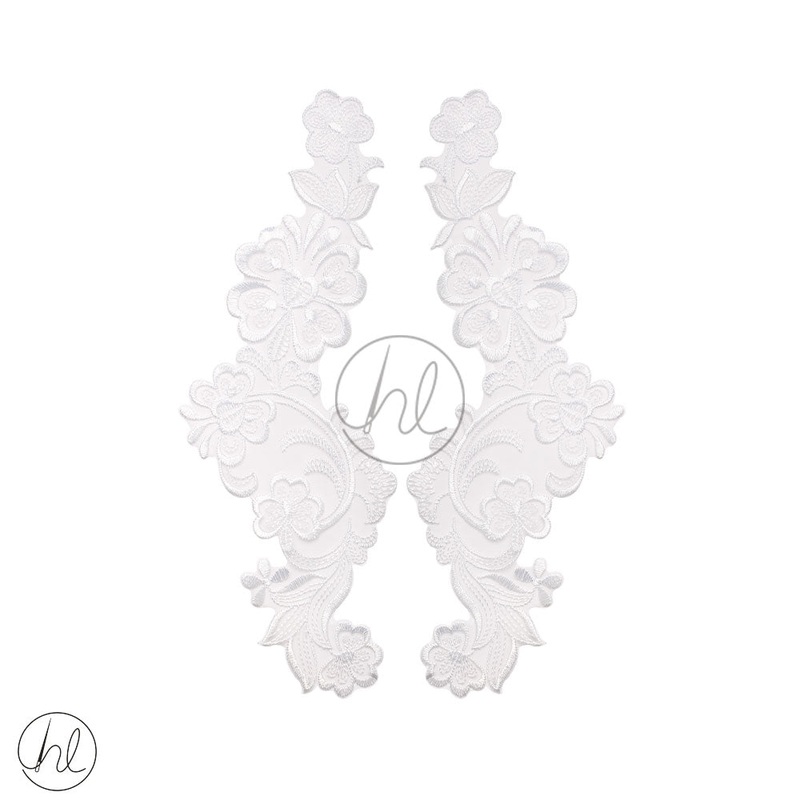 BRIDAL MOTIFS UNBEADED WHITE LM32465 2 PER PACK