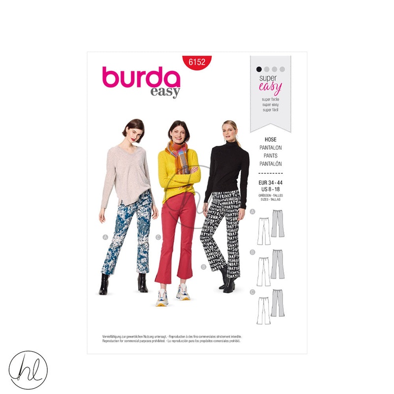 BURDA PATTERN  6152 RED US 8-18