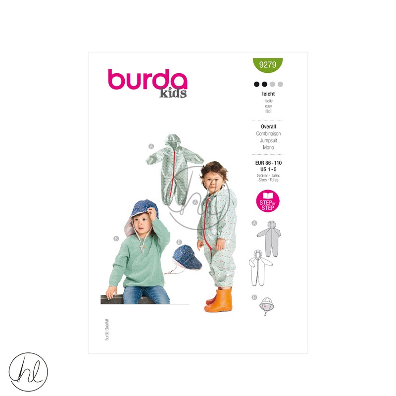 BURDA PATTERN  9279 GREEN 1-5