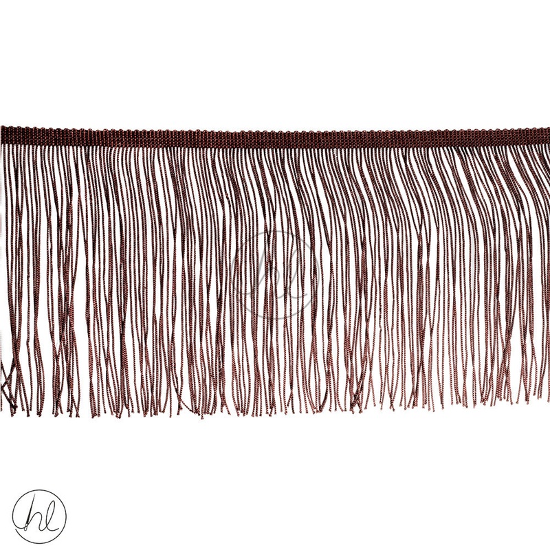 DRESS FRINGE DARK BROWN 14CM PER M