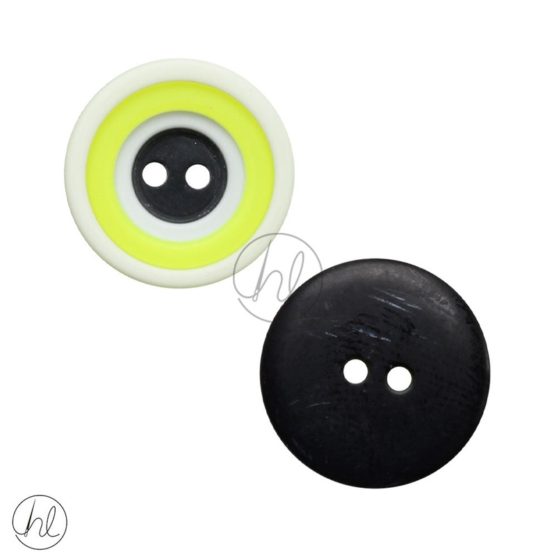FANCY BUTTON 19MM YELLOW D5215-28