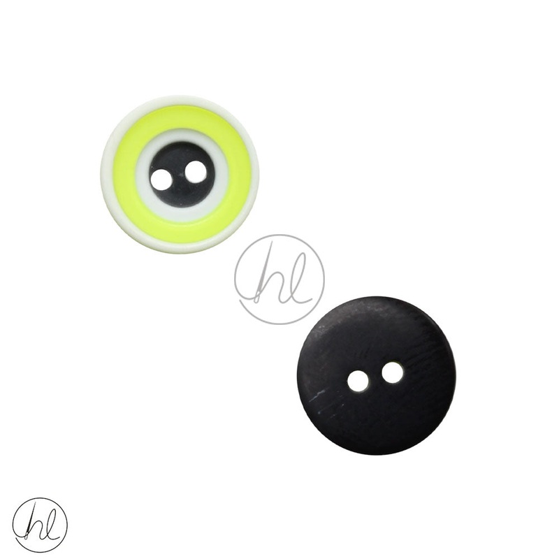 FANCY BUTTONS 13MM YELLOW D5215-20