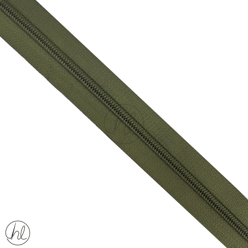 NYLON ZIPS PER METER TYPE 5 OLIVE