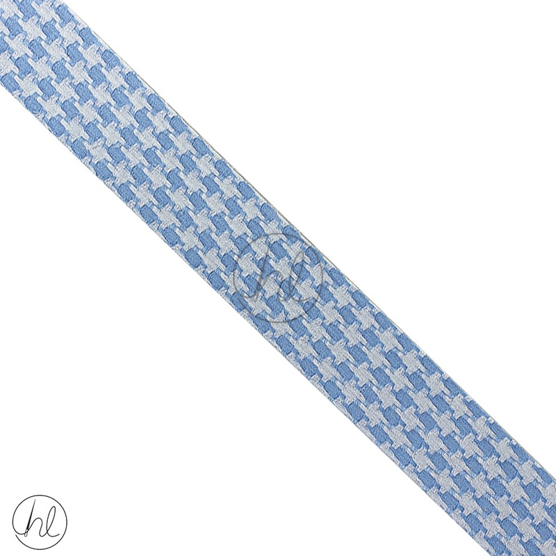 Ribbon 2 Tone Fancy 40mm  Blue/White