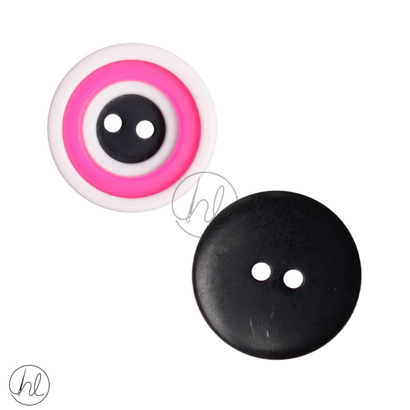 FANCY BUTTON 19MM PINK D5215-28