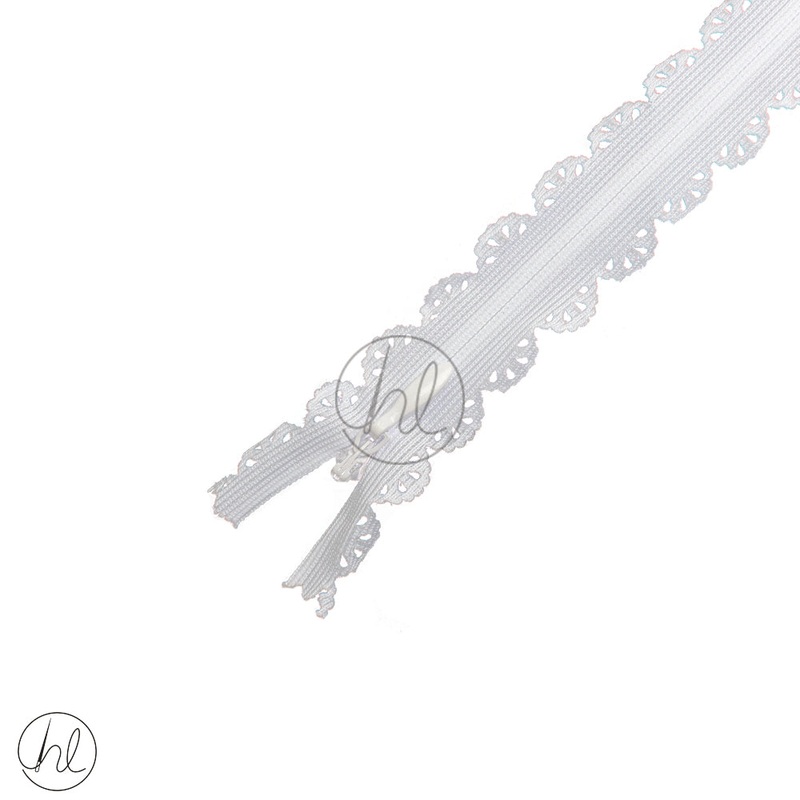 FANCY ZIP INVISIBLE WHITE 50CM