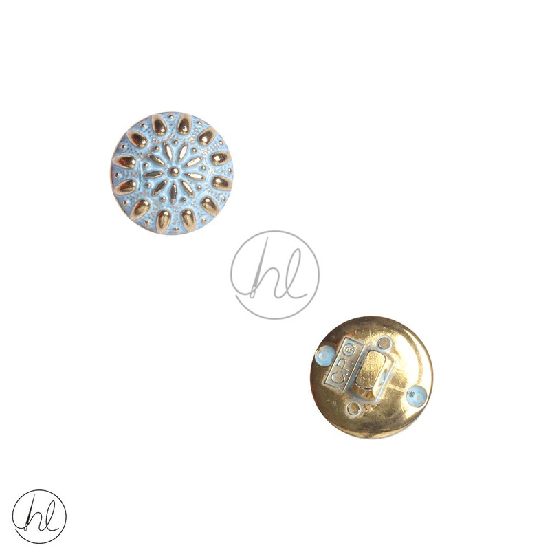 PLAIN BUTTONS GOLD/BLUE 15MM467