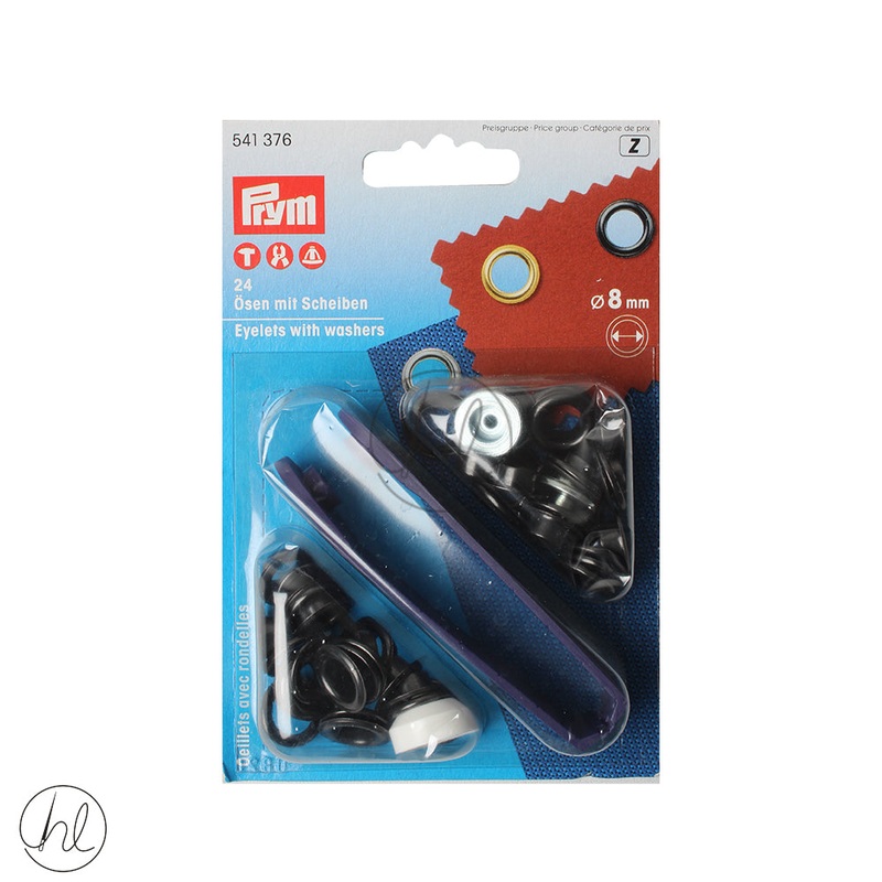 PRYM EYELET STARTER  541-376   BLACK 8MM