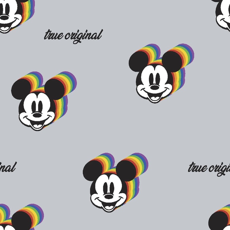 $35 Whole 5 Yard Flannel Cut - Mickey Mouse Rainbow Flannel - Springs Creative