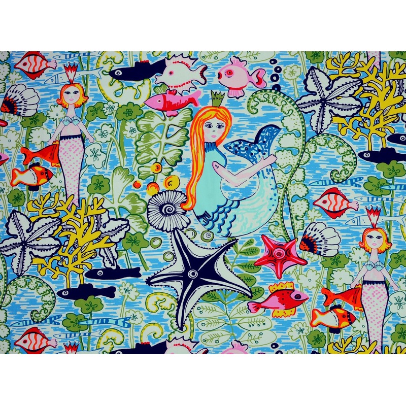 Covington Mermaids Fabric in Multi