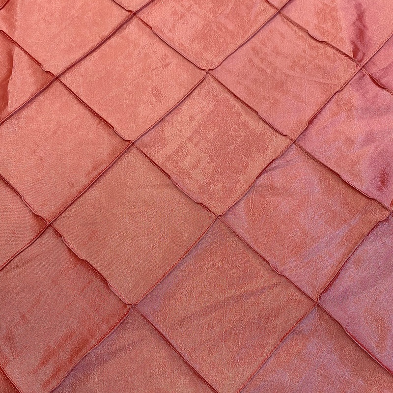 4" Pintuck Taffeta Wholesale Fabric in Coral 131
