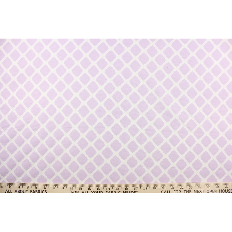 Quatrefoil Trellis Fabric in Lavender
