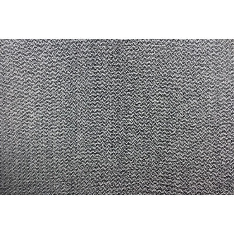 Wool Herringbone Fabric in Light Gray