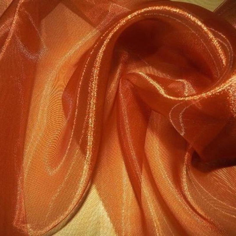 Crystal Organza Wholesale Fabric in Rust 035