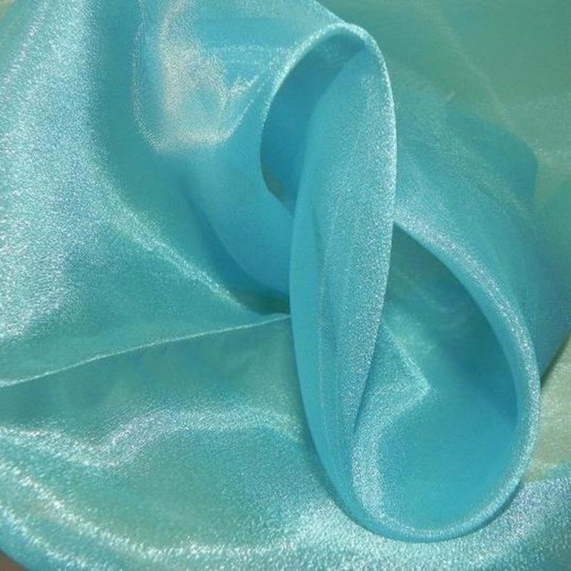 Crystal Organza Wholesale Fabric in Turquoise 940