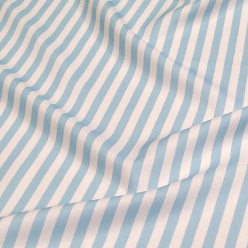 Seersucker (Poly Print) Wholesale Fabric in Lt Blue