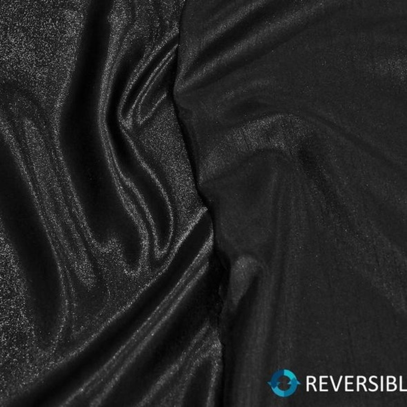 Shantung Satin (Reversible) Wholesale Fabric in Black