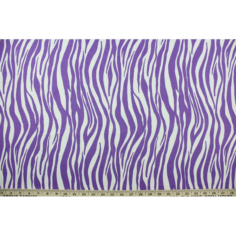 Striated Tiger Print Fabric in Purple