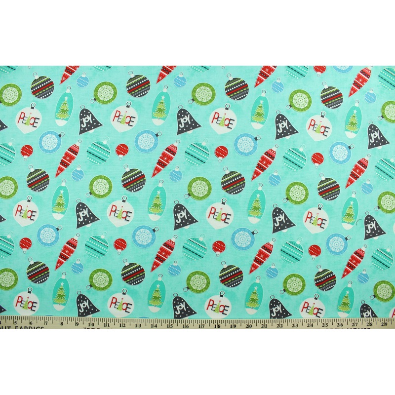 Benartex Peace and Joy in Turquoise