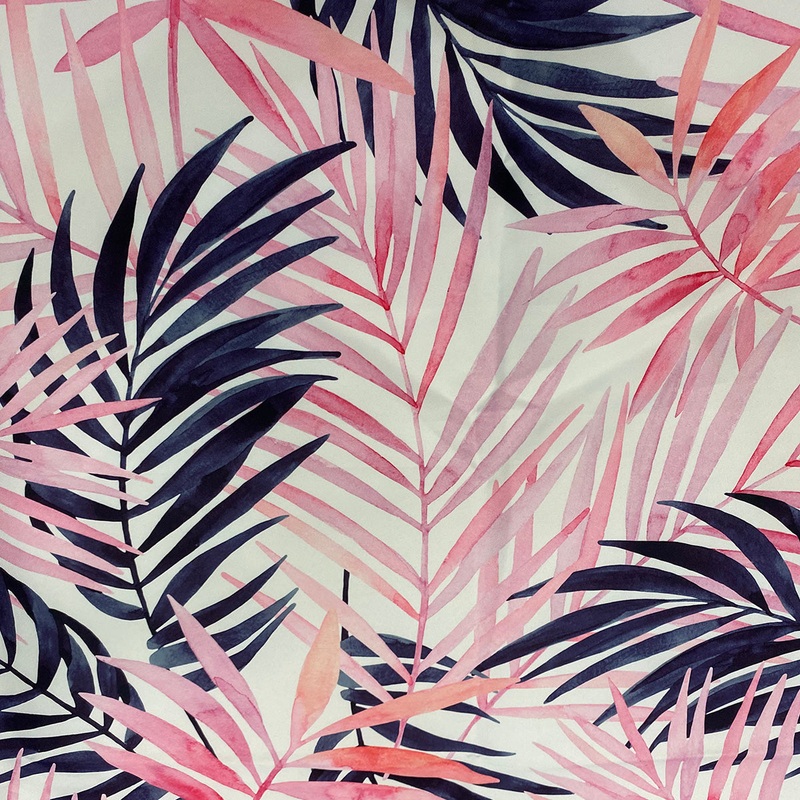 Pink Botanical (Poly Print) Wholesale Fabric