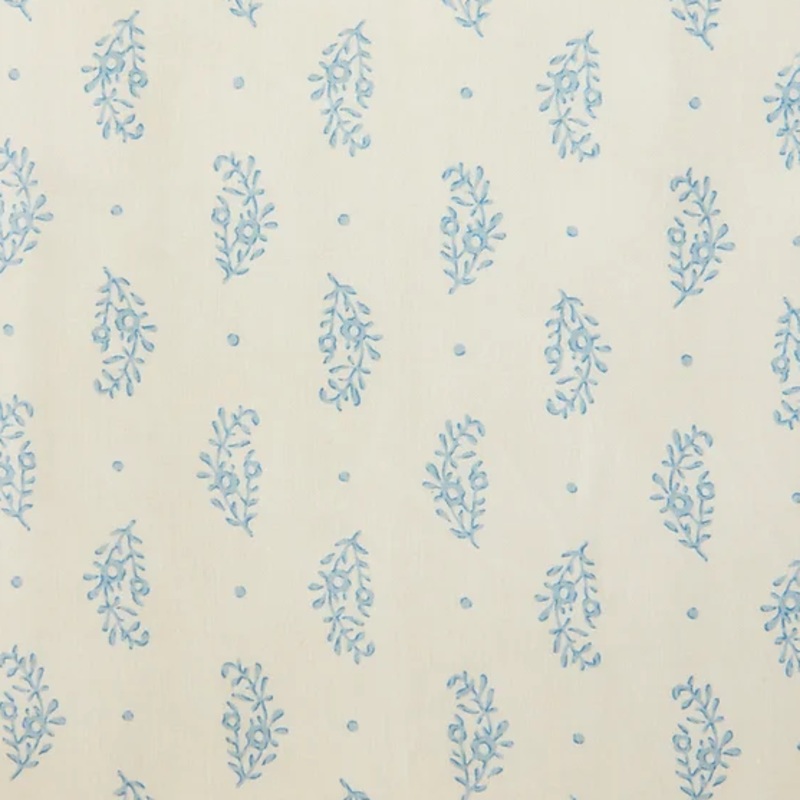 Tasha Textiles, Paisley Sprig - Blue