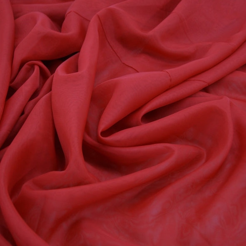 Voile Wholesale Fabric in Red 1193