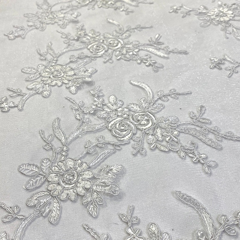 Laylani Lace Wholesale Fabric in White