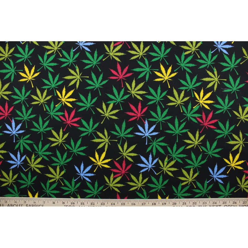 Reefer Cotton Fabric in Rainbow