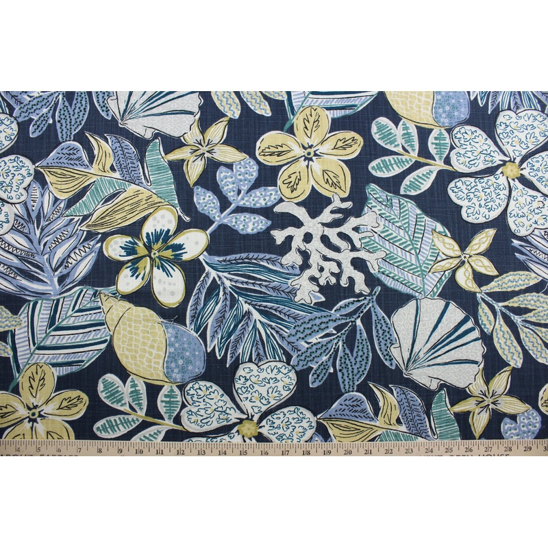 Robert Allen Mixed Motifs in Indigo