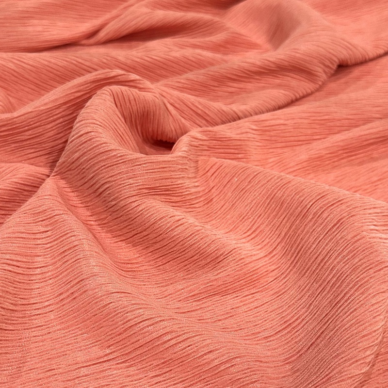 Bella Crepe Wholesale Fabric in Coral