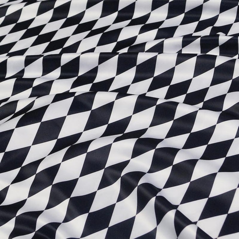 Harlequin Print (Lamour) Wholesale Fabric in Black