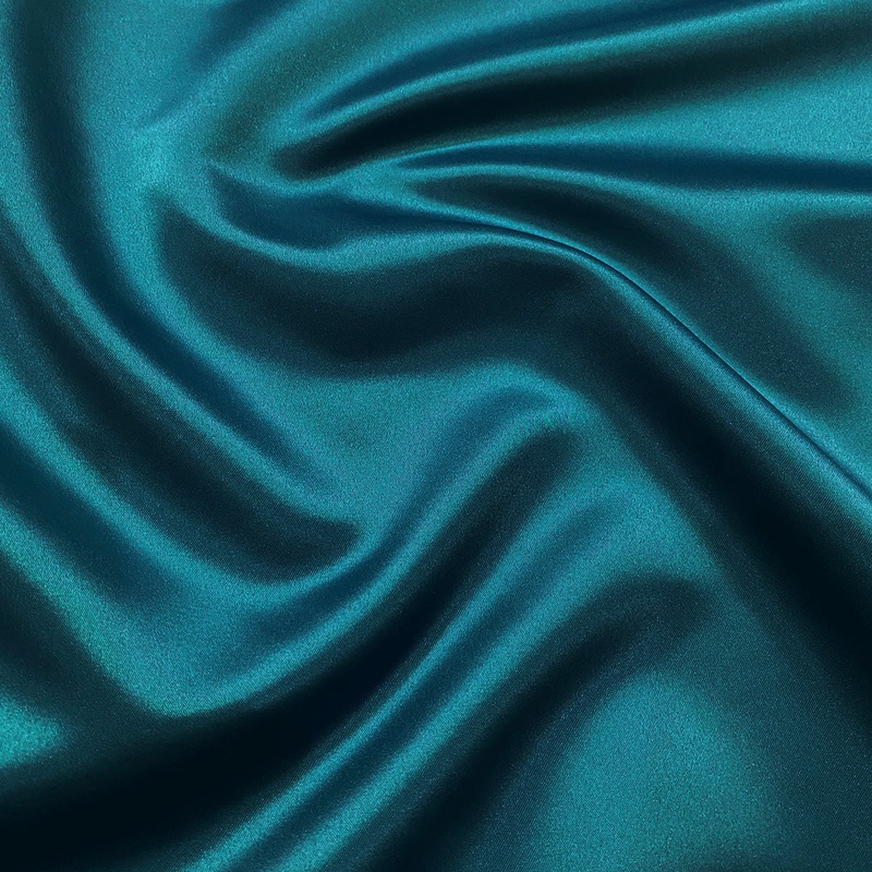 Lamour (Dull) Satin Wholesale Fabric in Peacock 6777