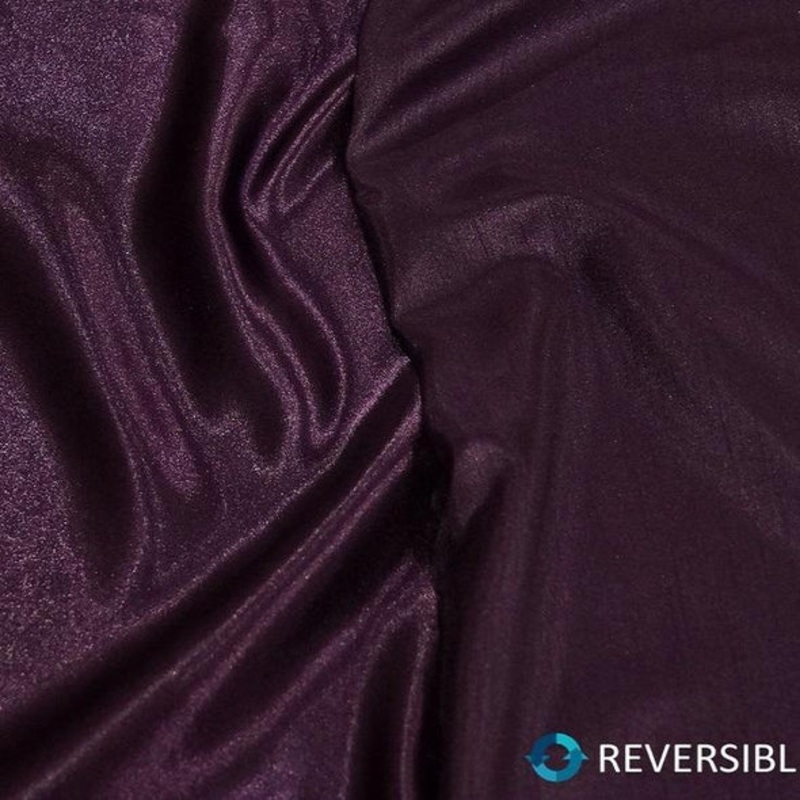 Shantung Satin (Reversible) Wholesale Fabric in Eggplant