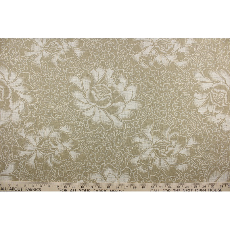 Waverly Flower Spray in Oatmeal