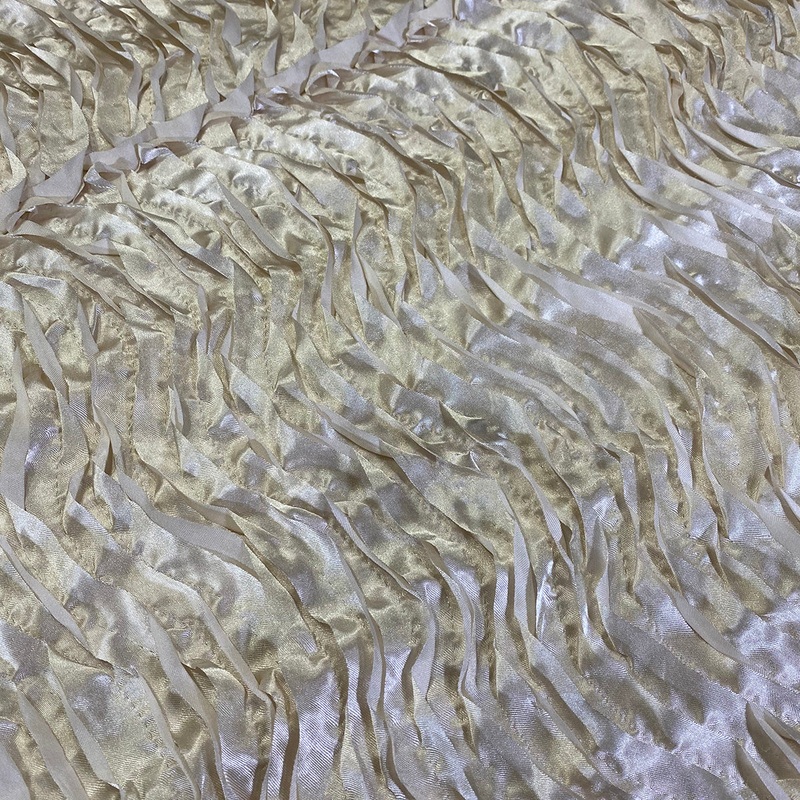 Austrian Wave Satin Wholesale Fabric in Ivory 112