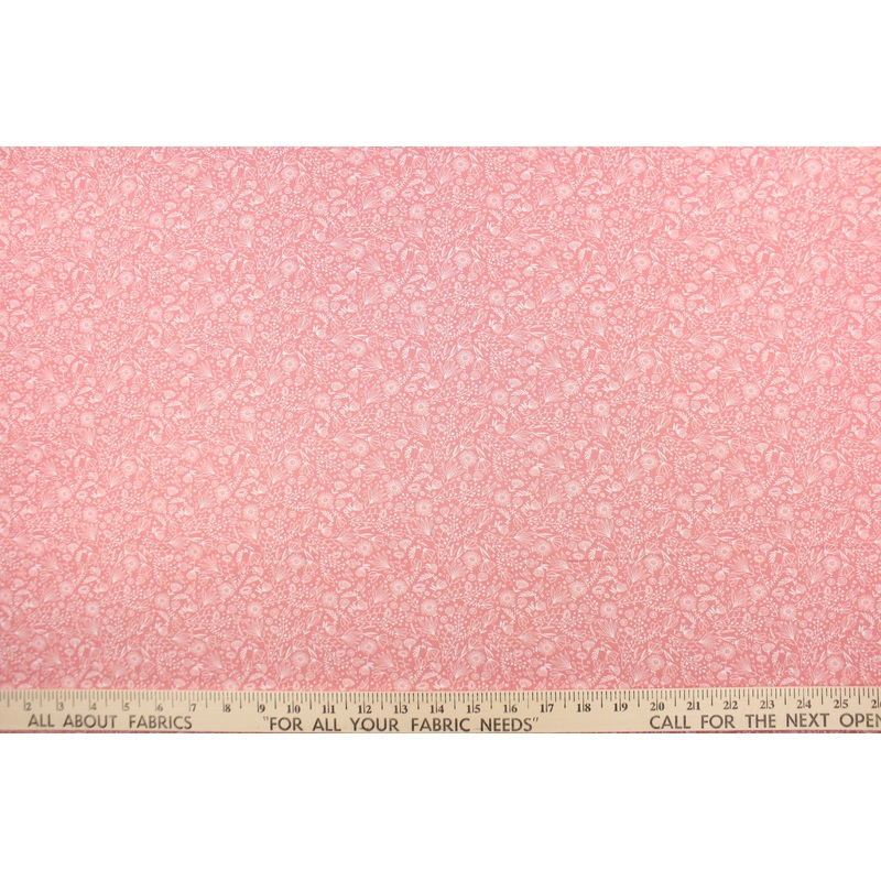 Benartex Whisp Flowers in Coral