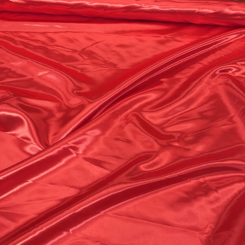 Bridal Satin Wholesale Fabric in Red 190