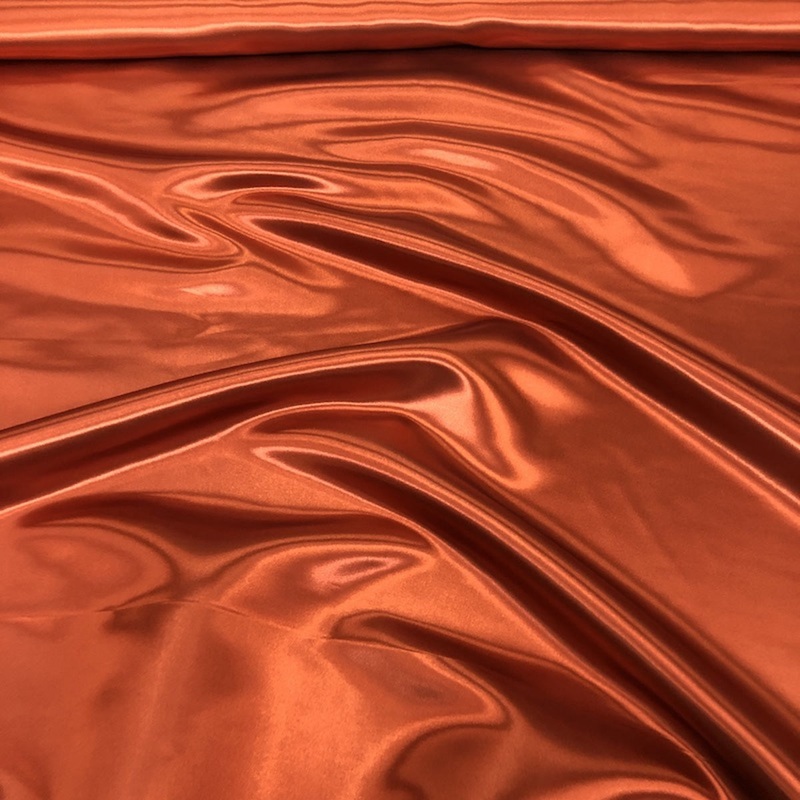 Bridal Satin Wholesale Fabric in Rust 735