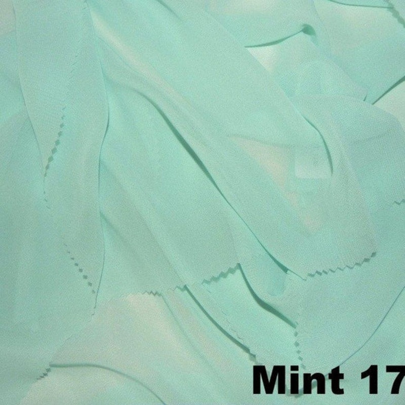 Chiffon Wholesale Fabric in Mint 1766