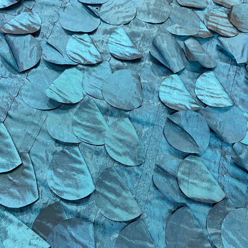 Funzie (Circle Hanging) Taffeta Wholesale Fabric in Teal