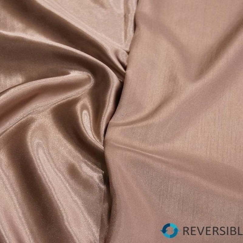 Shantung Satin (Reversible) Wholesale Fabric in Khaki